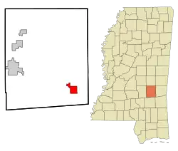 Location of Heidelberg, Mississippi