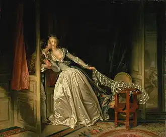 Rococo: The Stolen Kiss by Jean-Honoré Fragonard (c. 1780)