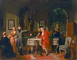 Jean Carolus, 1855, La partie de billard sous Louis XV (A Game of Billiards under Louis XV), oil on canvas, 74.3 x 96&nbsp;cm