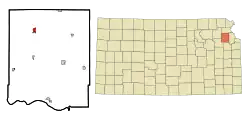 Location within Jefferson County and Kansas