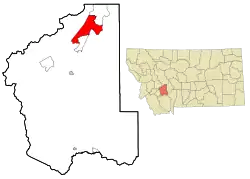 Location of Clancy, Montana