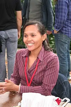 Jenny at a book event