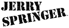 The words "Jerry Springer" in black stencil typeface.