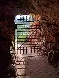 Interior view of Jewel Cave's historic entrance