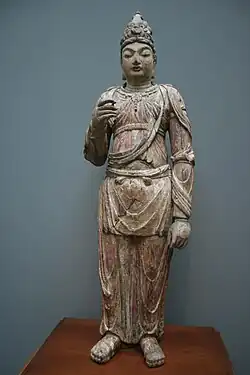 Standing Bodhisattva. Wood, Jin dynasty