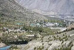 Small village on the Bhaga River
