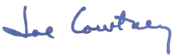 The words "Joe Courtney", written in a signature style