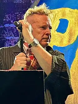 Lydon performing in 2023