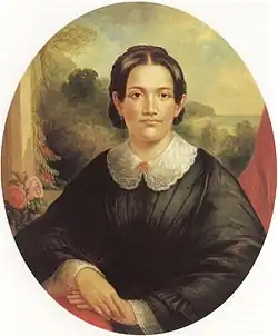 painting of young woman