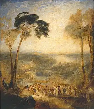 Phryne Going to the Public Baths as Venus, Demosthenes Taunted by Aeschines by J.M.W. Turner