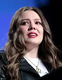 Huerta speaking at a National Council of La Raza event in 2017