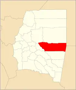 Location of Juan Felipe Ibarra Department within Santiago del Estero Province