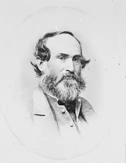 Old picture of an Confederate American Civil War general with beard