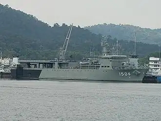 KD Mahawangsa berthed at Lumut Naval Base.
