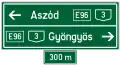 Tabular road sign (T)