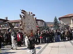 Kukeri in Kalishte during Survaki [bg]