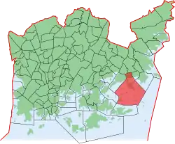 Position of Kallahti within Helsinki