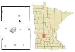 Location of Spicer, Minnesota