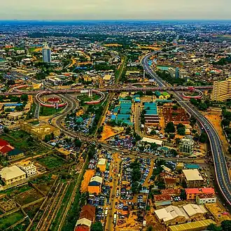 Aerial view of Kano city, the state's capital and largest city