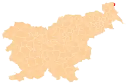 The location of the Municipality of Hodoš