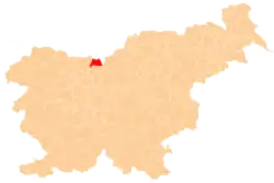 The location of the Municipality of Jezersko