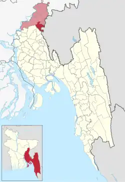 Location of Kasba upazila