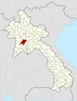 Location of Kasy district in Laos