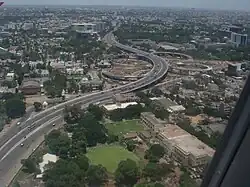 The main span of the flyover along with the loops that are in its final stages