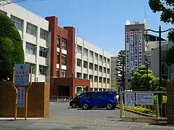 Main gate of Kawagoe Technical High School