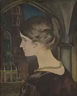 Portraiture: Portrait of Maria Sobolewska; 1918, tempera on plank, 45 × 37 cm, National Museum, Kraków.