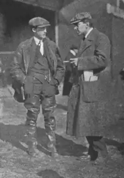 Hamilton (left) with fellow aviator Hubert Latham,  1910