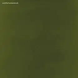 A dark green, textured background with the words "untitled unmastered." in white text printed at the top right left corner