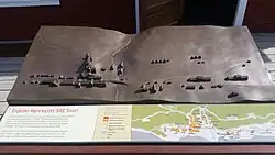 Kennecott Mines National Historic Landmark marker for the mill town