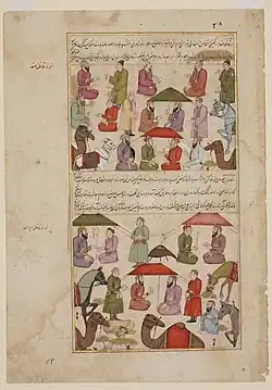 Camps of the Indian (top) and Iranian pilgrim caravans[5]