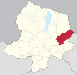 Location within Khövsgöl aimag