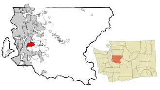 Location of Fairwood, Washington