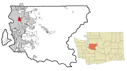 Location of Medina, Washington