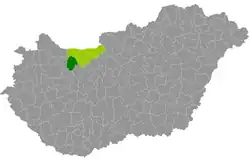 Kisbér District within Hungary and Komárom-Esztergom County.