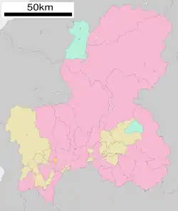 Location of Kitagata in Gifu Prefecture