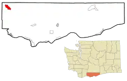 Location of Trout Lake in Klickitat County, Washington