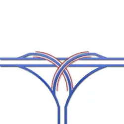 Semi-directional T interchange