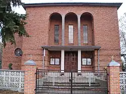 The entrance to the church