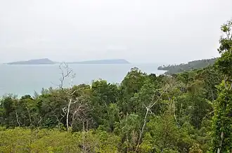 Koh Rong, viewing Koh Koun and Koh Rong Sanloem