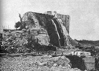 The power plant after being blown up in 1944 during the Lapland War.