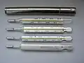 Thermometers, mercury
