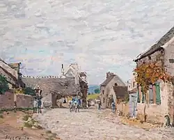 La Petite Place - La Rue du Village, 1874, Aberdeen Art Gallery