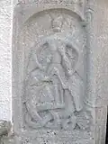 The relief at Väte of a woman suckling dragons