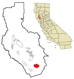 Location within Lake County and California