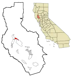 Location within Lake County and California