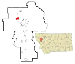 Location of Big Arm, Montana